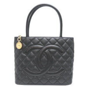 Chanel Reissue Tote Bag Handbag Caviar Skin Noir Black